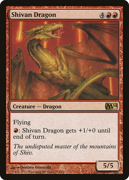 Shivan Dragon (M14-154) - Magic 2014 Foil