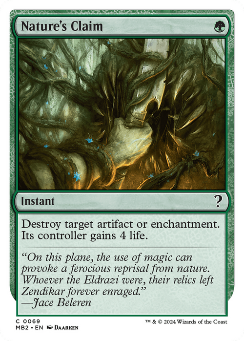 Nature's Claim (White Border) (MB2-069) - Mystery Booster 2
