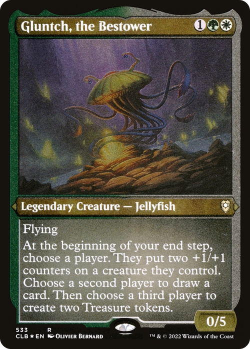 Gluntch, the Bestower (Foil Etched) (CLB-533) - Commander Legends: Battle for Baldur's Gate Foil