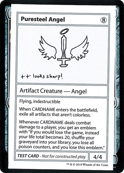Puresteel Angel (No PW Symbol) (CMB1-109) - Mystery Booster Playtest Cards 2021