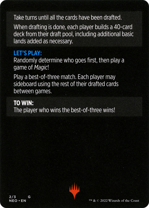 Winchester Draft // Winchester Draft (cont'd) (MNEO-002) - Kamigawa: Neon Dynasty Minigames