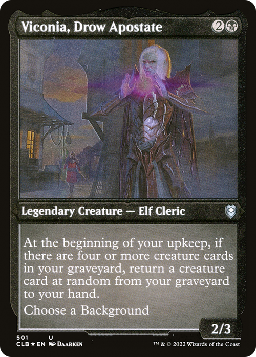 Viconia, Drow Apostate (Foil Etched) (CLB-501) - Commander Legends: Battle for Baldur's Gate Foil