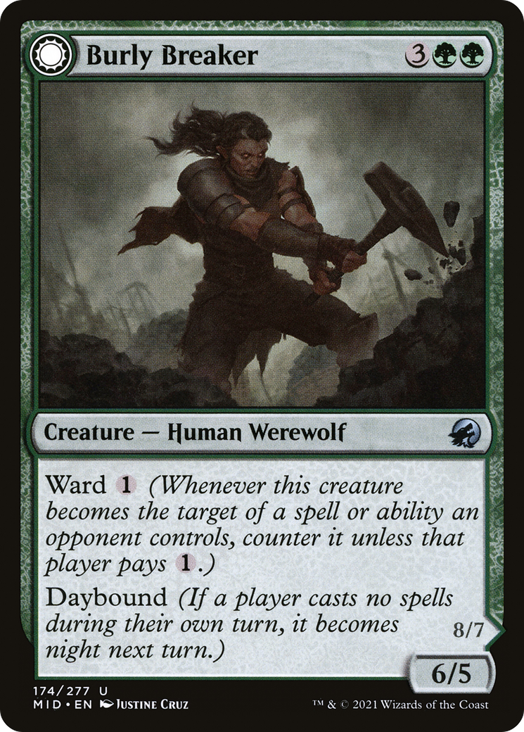 Burly Breaker (MID-174) - Innistrad: Midnight Hunt: (Double Faced Transform) Foil