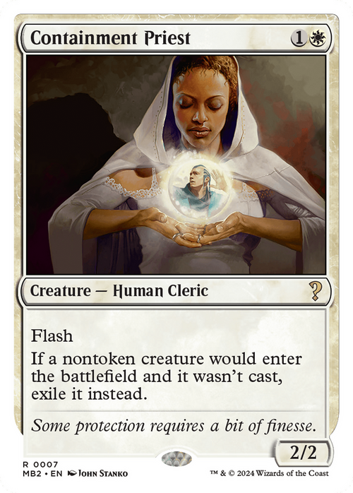 Containment Priest (White Border) (MB2-007) - Mystery Booster 2