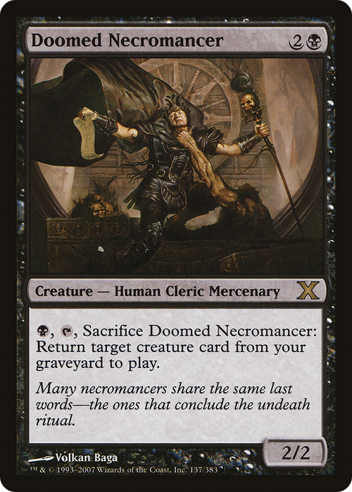 Doomed Necromancer (10E-137) - Tenth Edition Foil