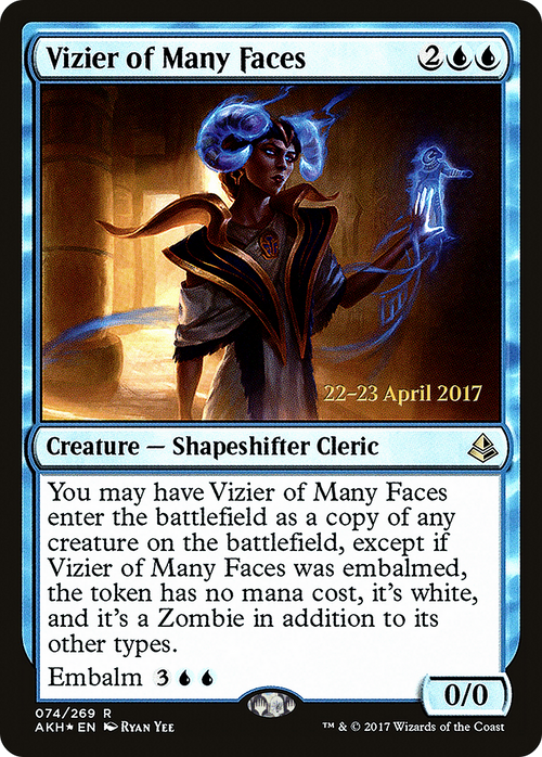 Vizier of Many Faces (PRE-74S) - Amonkhet Promos Foil