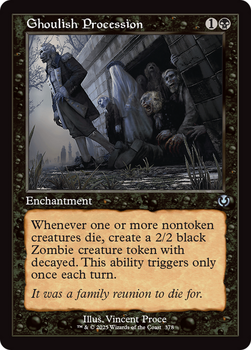 Ghoulish Procession (Retro Frame) (INR-378) - Innistrad Remastered: (enchantment) Foil
