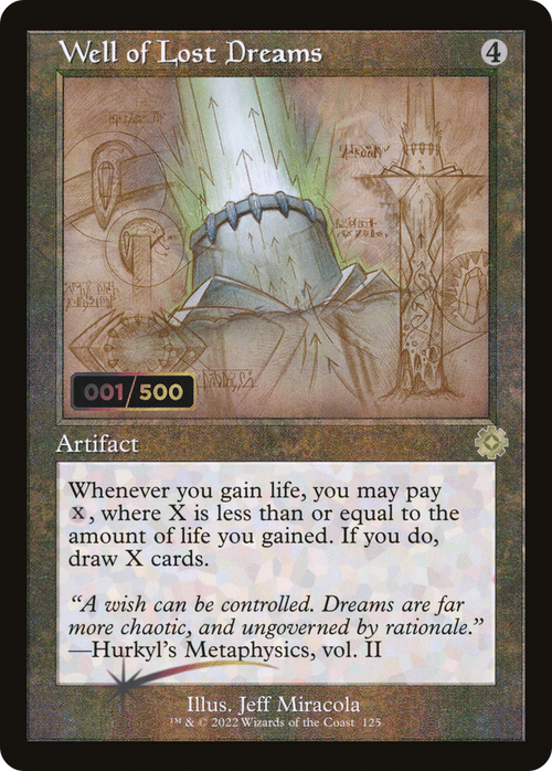Well of Lost Dreams (Schematic) (Serial Numbered) (BRR-125) - The Brothers' War Retro Artifacts Foil