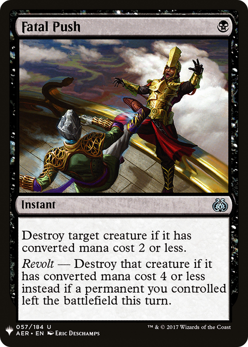 Fatal Push (LIST-AER-57) - The List