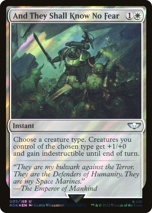And They Shall Know No Fear (Surge Foil) (40K-009) - Warhammer 40,000 Commander Foil