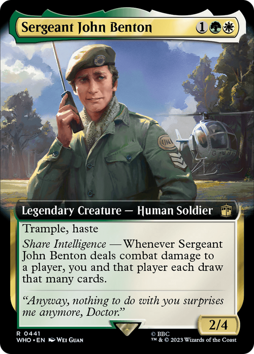 Sergeant John Benton (Extended Art) (WHO-441) - Doctor Who: (Extended Art) Foil
