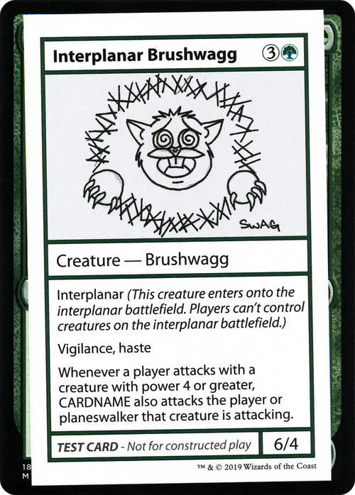 Interplanar Brushwagg (No PW Symbol) (CMB1-079) - Mystery Booster Playtest Cards 2021
