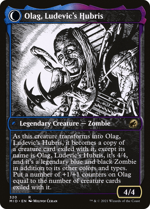 Ludevic, Necrogenius (Showcase) (MID-320) - Innistrad: Midnight Hunt: (Showcase, Double Faced Transform)