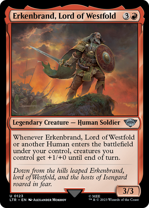 Erkenbrand, Lord of Westfold (LTR-123) - The Lord of the Rings: Tales of Middle-earth Foil