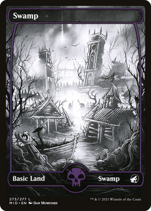 Swamp (273) (MID-273) - Innistrad: Midnight Hunt: (Full Art, Showcase)