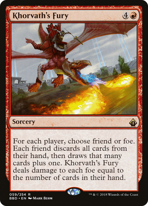 Khorvath's Fury (BBD-059) - Battlebond Foil