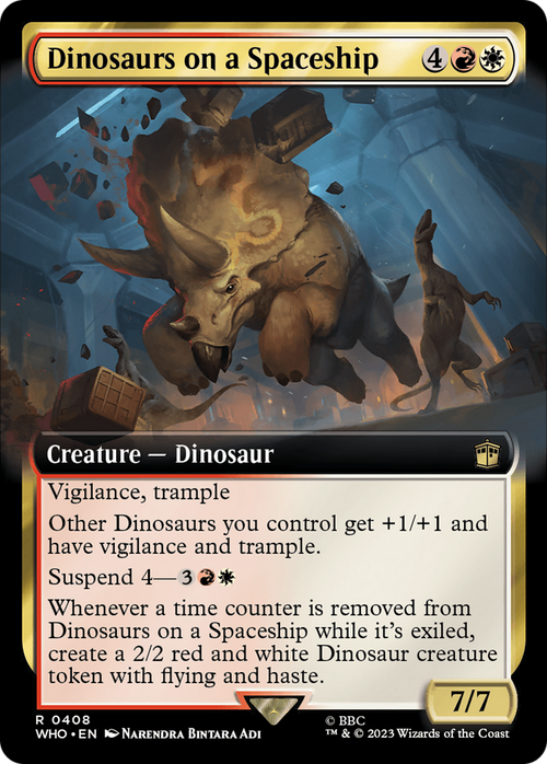 Dinosaurs on a Spaceship (Extended Art) (WHO-408) - Doctor Who: (Extended Art) Foil