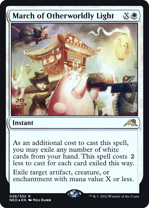 March of Otherworldly Light (PRE-028) - Kamigawa: Neon Dynasty Promos Foil