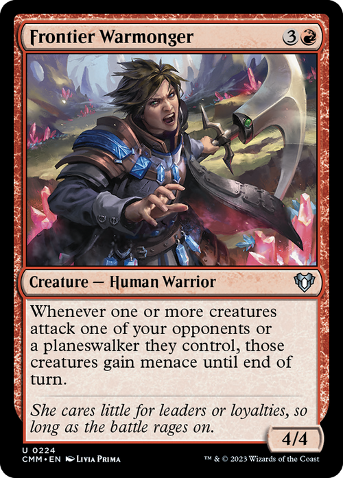Frontier Warmonger (CMM-224) - Commander Masters Foil