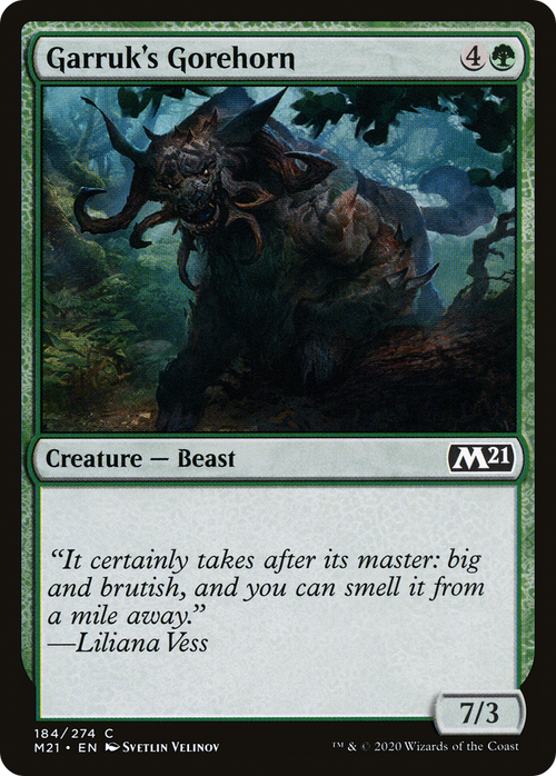 Garruk's Gorehorn (M21-184) - Core Set 2021