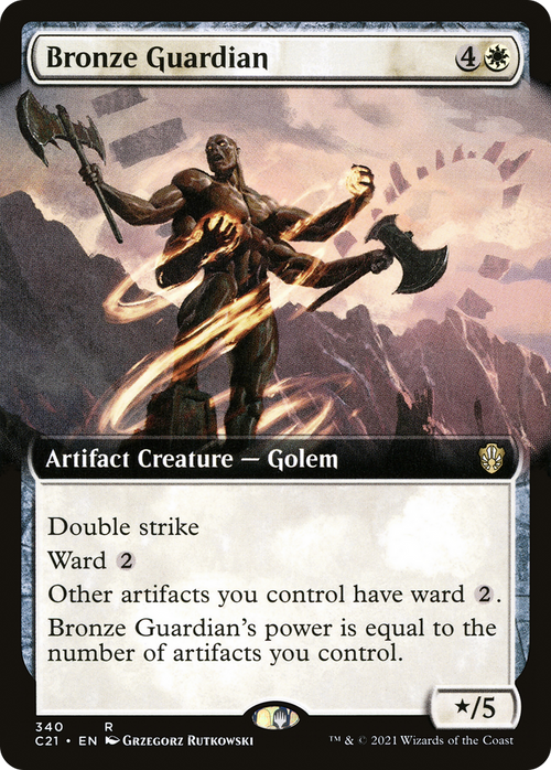 Bronze Guardian (Extended Art) (C21-340) - Commander 2021: (Extended Art)