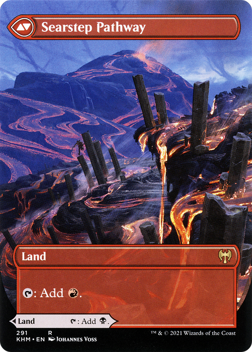 Blightstep Pathway (Borderless) (KHM-291) - Kaldheim: (Showcase) (Borderless) Foil
