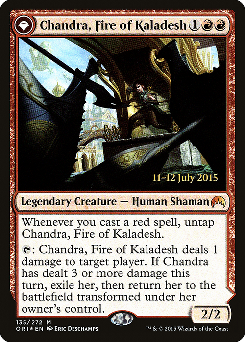 Chandra, Fire of Kaladesh (PRE-135S) - Magic Origins Promos: (originpwdfc) Foil