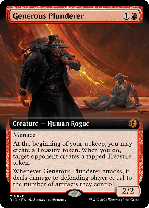 Generous Plunderer (Extended Art) (BIG-076) - The Big Score: (Extended Art) Foil