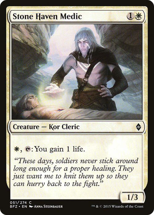 Stone Haven Medic (BFZ-051) - Battle for Zendikar