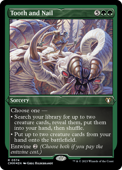 Tooth and Nail (Foil Etched) (CMM-574) - Commander Masters Foil