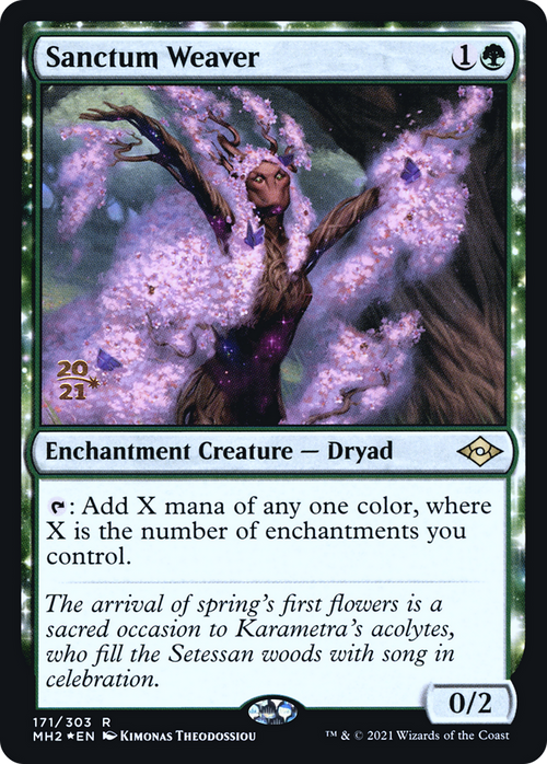 Sanctum Weaver (PRE-171S) - Modern Horizons 2 Promos: (enchantment) Foil