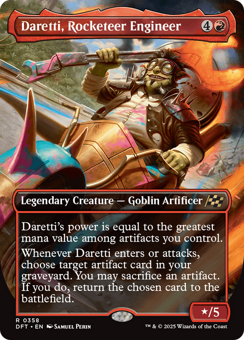 Daretti, Rocketeer Engineer (Borderless) (DFT-358) - Aetherdrift Foil