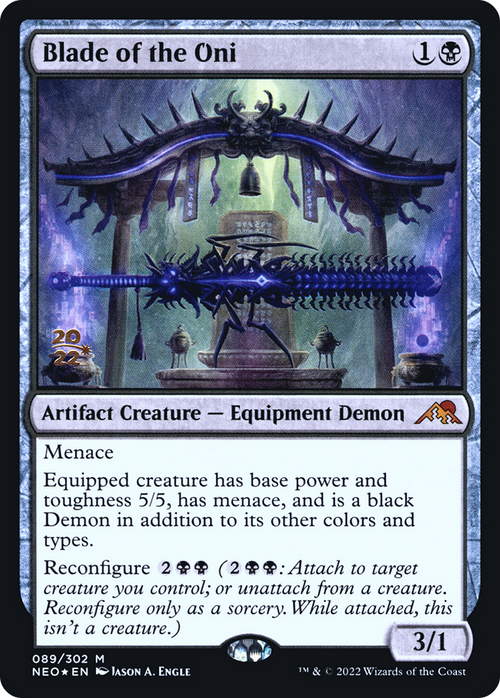 Blade of the Oni (PRE-089) - Kamigawa: Neon Dynasty Promos Foil