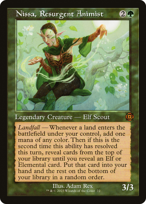 Nissa, Resurgent Animist (Retro Frame) (MAT-072) - March of the Machine: The Aftermath: (Showcase)