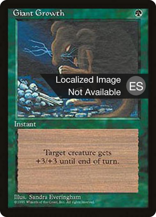 Giant Growth (4BB-) - Fourth Edition Foreign Black Border