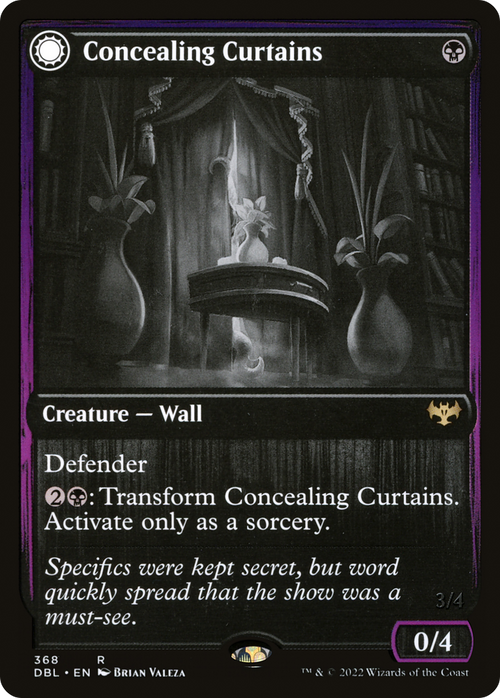 Concealing Curtains (DBL-368) - Innistrad: Double Feature: (Double Faced Transform) Foil
