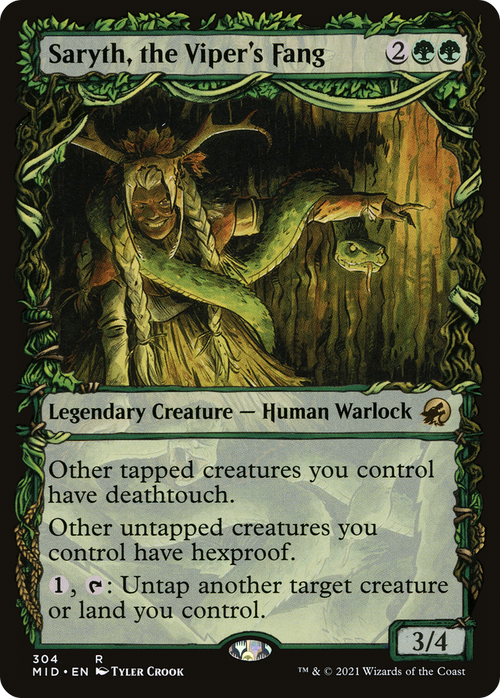 Saryth, the Viper's Fang (Showcase) (MID-304) - Innistrad: Midnight Hunt: (Showcase)