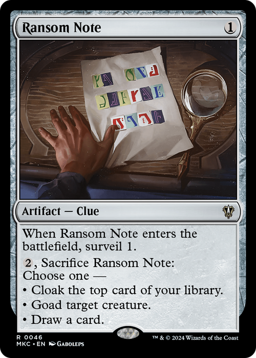 Ransom Note (0046) (MKC-046) - Murders at Karlov Manor Commander