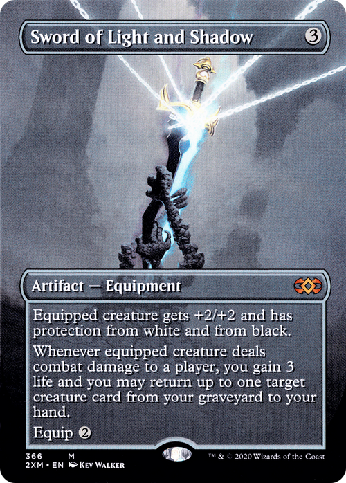 Sword of Light and Shadow (Borderless) (2XM-366) - Double Masters (Borderless) Foil