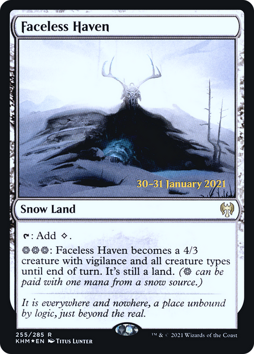 Faceless Haven (PRE-255S) - Kaldheim Promos: (snow) Foil