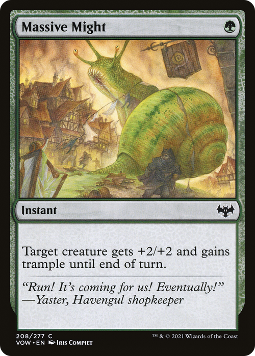 Massive Might (VOW-208) - Innistrad: Crimson Vow Foil