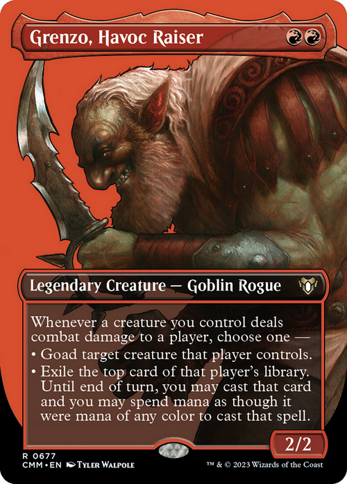 Grenzo, Havoc Raiser (Borderless) (CMM-677) - Commander Masters Foil