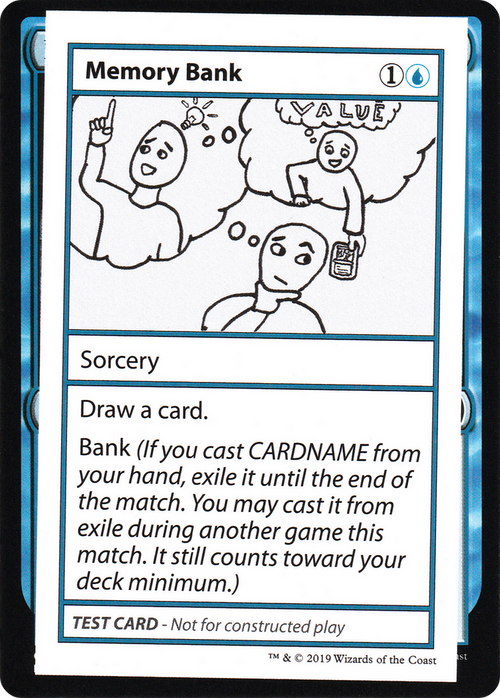 Memory Bank (No PW Symbol) (CMB1-027) - Mystery Booster Playtest Cards 2021