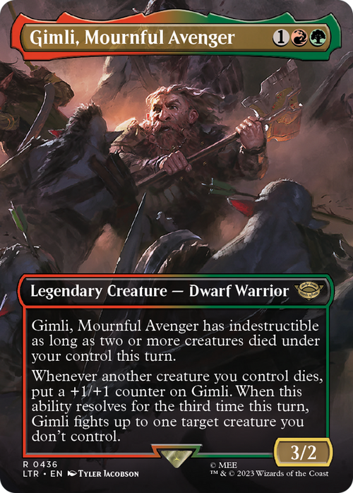 Gimli, Mournful Avenger (Borderless) (LTR-436) - The Lord of the Rings: Tales of Middle-earth
