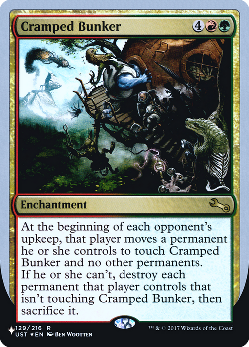 Cramped Bunker (LIST-129/216) - The List (Unfinity Foil Edition) Foil