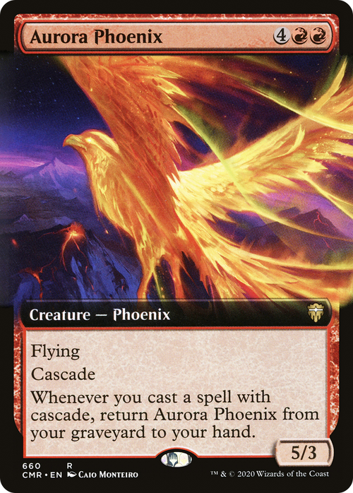Aurora Phoenix (Extended Art) (CMR-660) - Commander Legends: (Extended Art)
