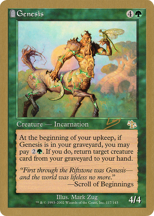 Genesis - 2002 Raphael Levy (JUD) (WCD-) - World Championship Decks 2002: (tombstone)