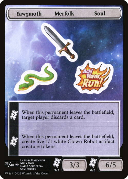 Yawgmoth Merfolk Soul (UNF-035) - Unfinity Sticker Sheets