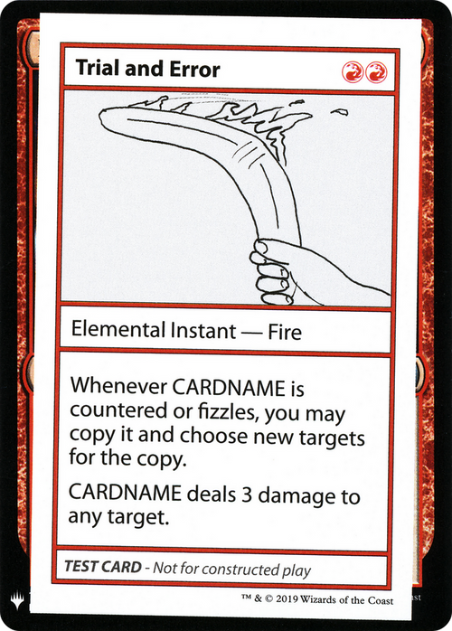 Trial and Error (CMB1-068) - Mystery Booster Playtest Cards 2019