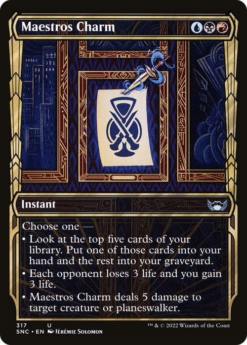 Maestros Charm (Showcase) (SNC-317) - Streets of New Capenna: (Showcase) Foil
